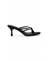66103 Women Slip on Thong Heels in Black